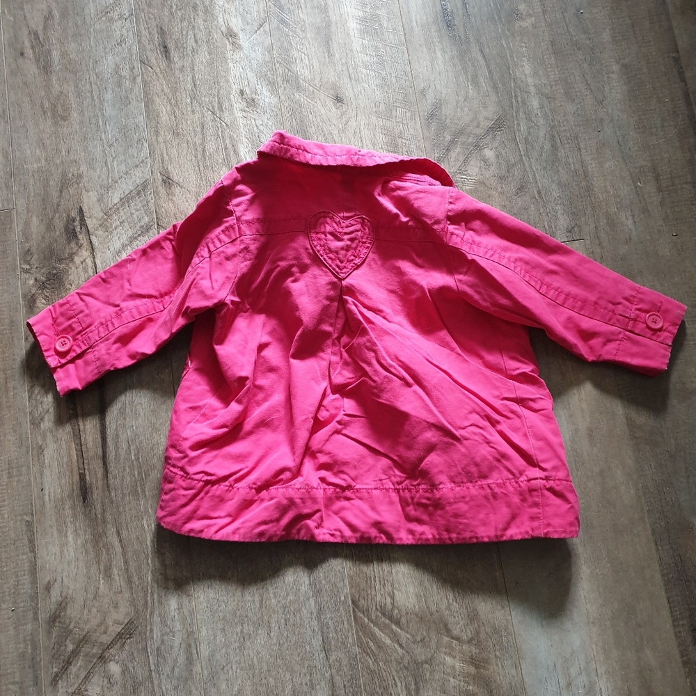 Children's Pink Heart Patterned Jacket - Picture 2 of 5